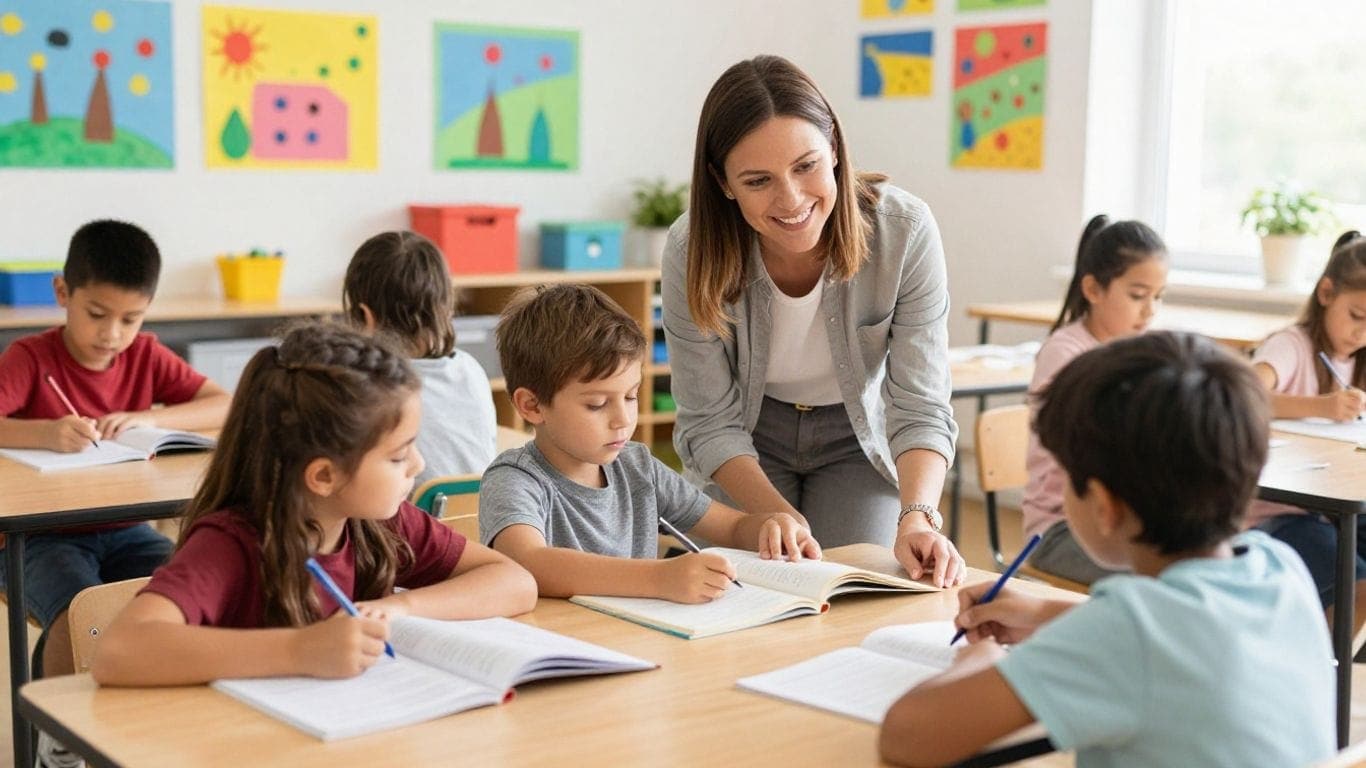 Troop GA-4100 Trail Life USA group engaging in educational activities in a classroom.