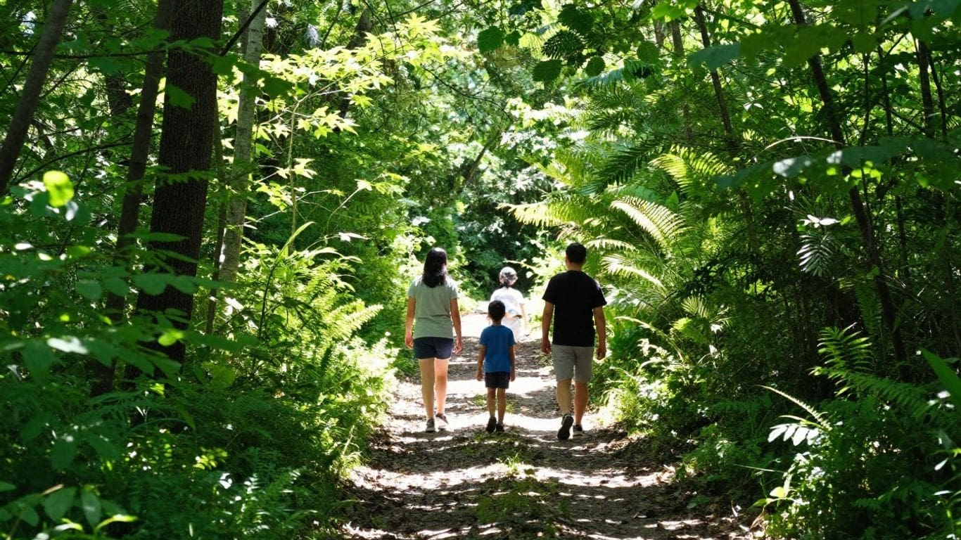 Troop GA-4100 hiking on nature trail at Chattahoochee Nature Center.